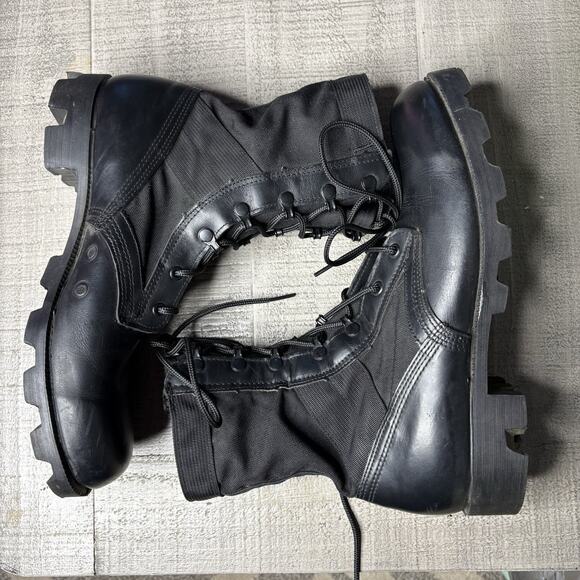 Vtg RO-SEARCH Jungle Boots Panama Sole-Speed Lace Spike Resistant Black Sz 10R main image 6